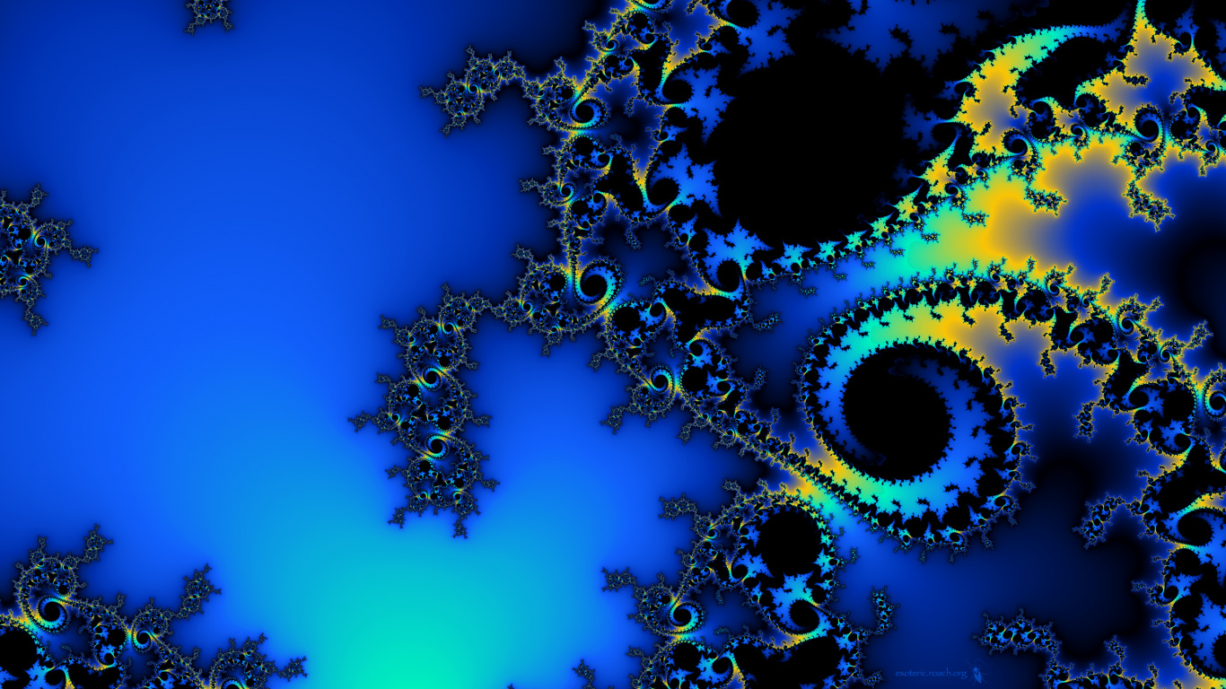 Étoiles Bleues et Blanches Dans le Ciel Bleu. Wallpaper in 1366x768 Resolution