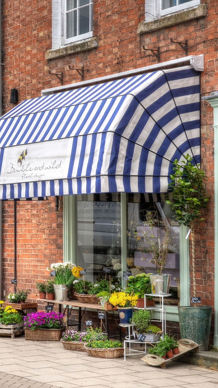 Braunes Backsteingebäude Mit Grünen Pflanzen an Der Seite. Wallpaper in 720x1280 Resolution