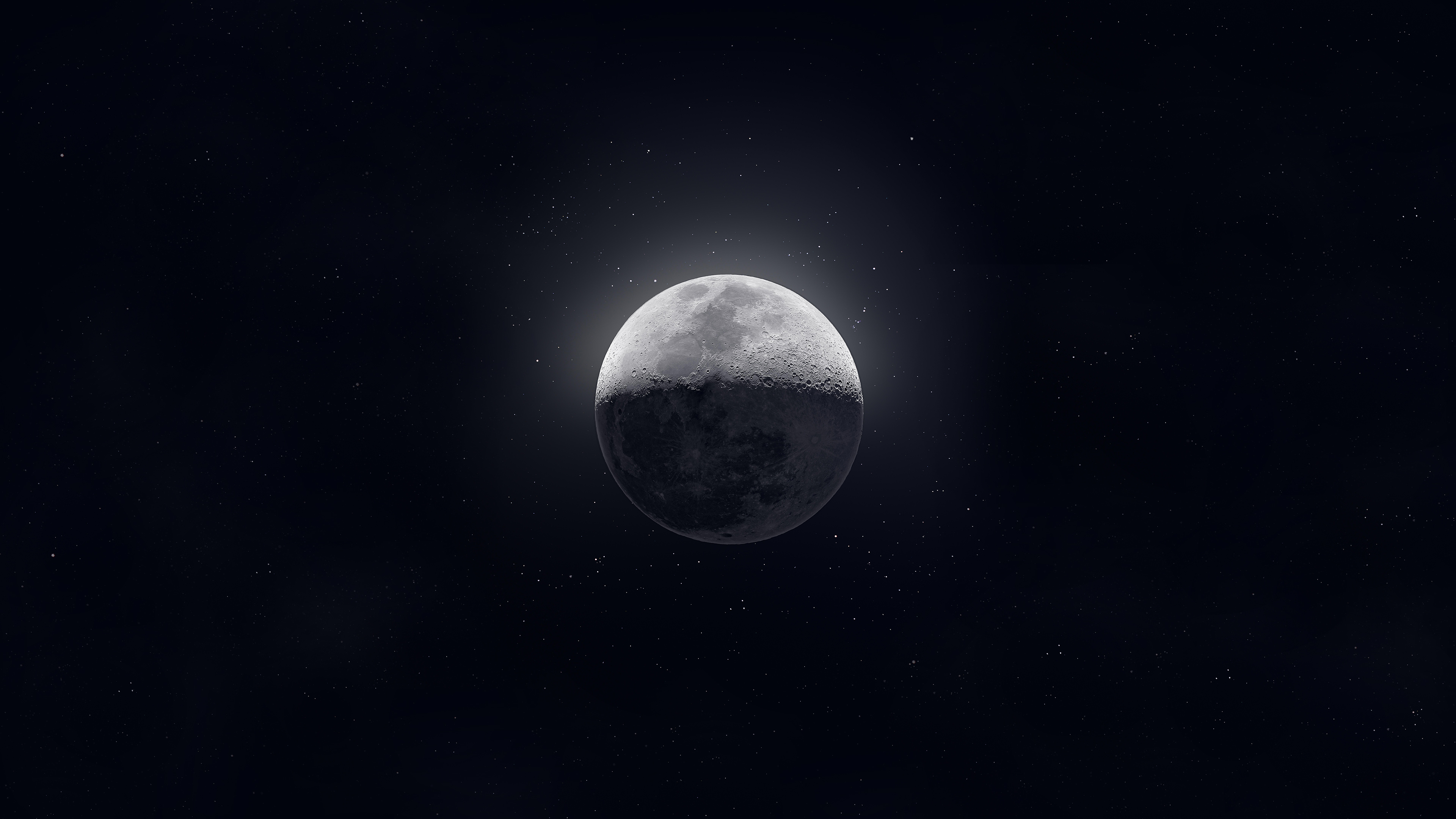 Luna Llena en el Cielo. Wallpaper in 3840x2160 Resolution