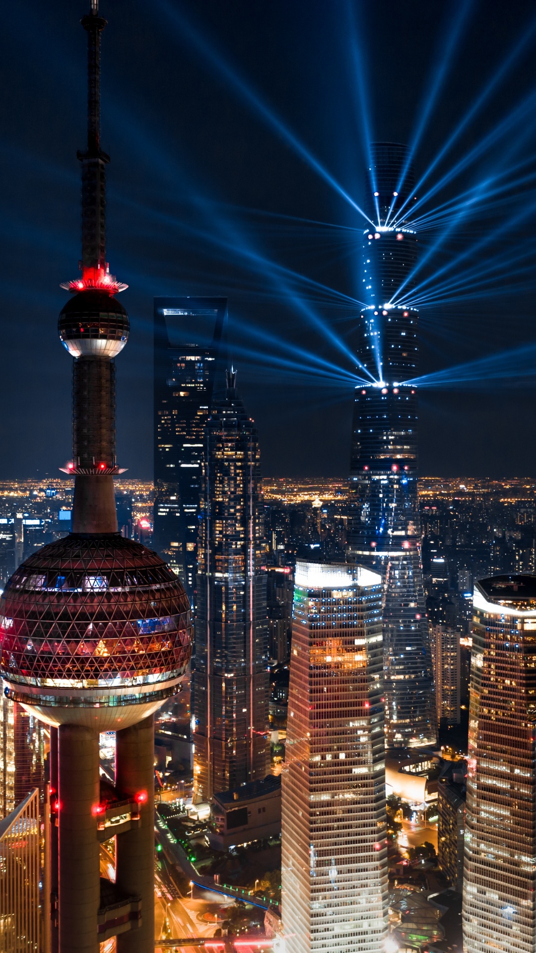 Bâtiments de la Ville Pendant la Nuit. Wallpaper in 1080x1920 Resolution