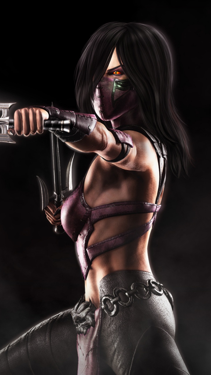 Mortal Kombat x, Mortal Kombat 11, Kitana, Muscle, Obscurité. Wallpaper in 720x1280 Resolution