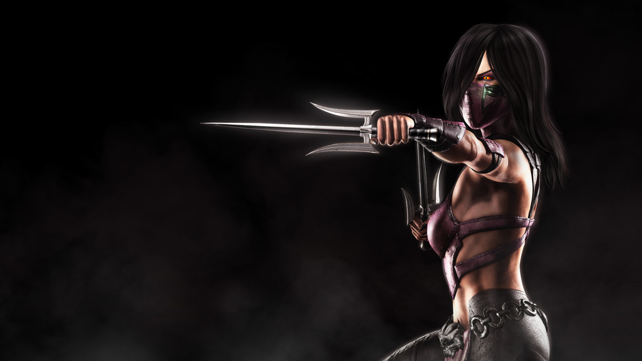 Mortal Kombat x, Mortal Kombat 11, Kitana, Muskel, Schwert. Wallpaper in 1280x720 Resolution