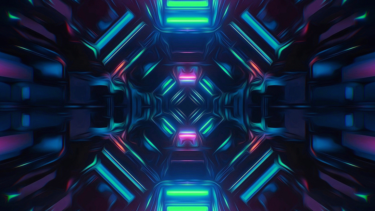 Luz, Arte Fractal, Simetría, Arte, El Efecto Visual de la Iluminación. Wallpaper in 1280x720 Resolution