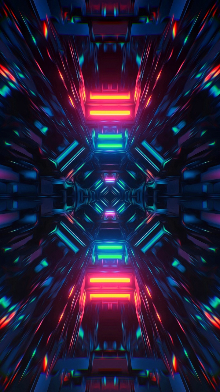 Luz, Arte Fractal, Simetría, Arte, El Efecto Visual de la Iluminación. Wallpaper in 720x1280 Resolution