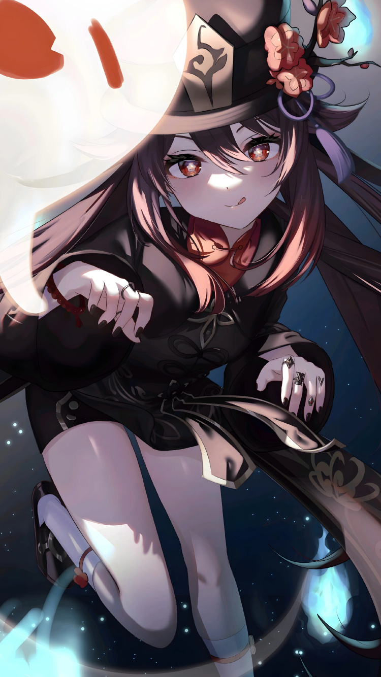 卡通, 艺术, 长长的头发, 深红色的 壁纸 750x1334 允许