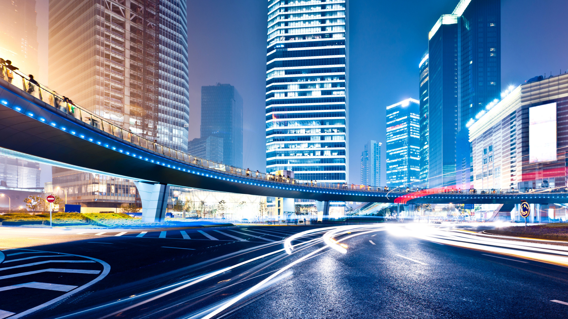 Cars on Road Near High Rise Buildings During Daytime. Wallpaper in 1920x1080 Resolution
