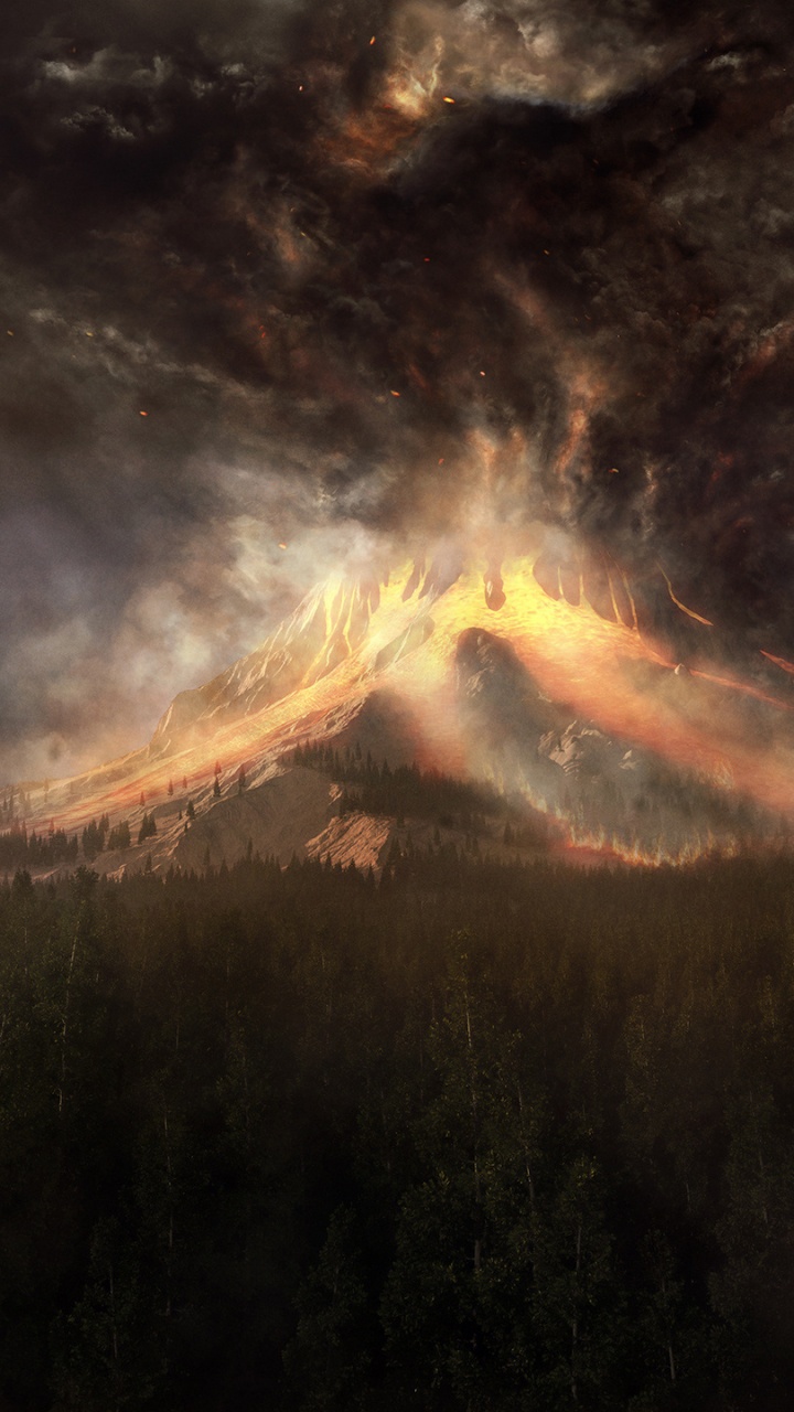 Árboles Verdes Bajo Nubes Blancas. Wallpaper in 720x1280 Resolution