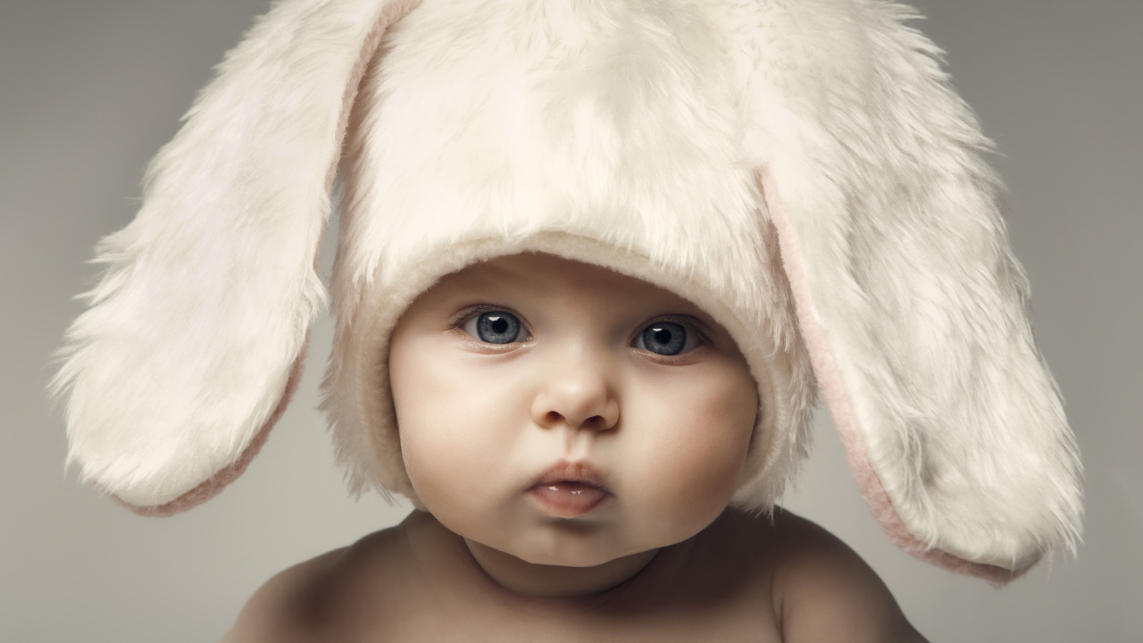 Infant, Fur, Child, Fur Clothing, Headgear. Wallpaper in 1280x720 Resolution
