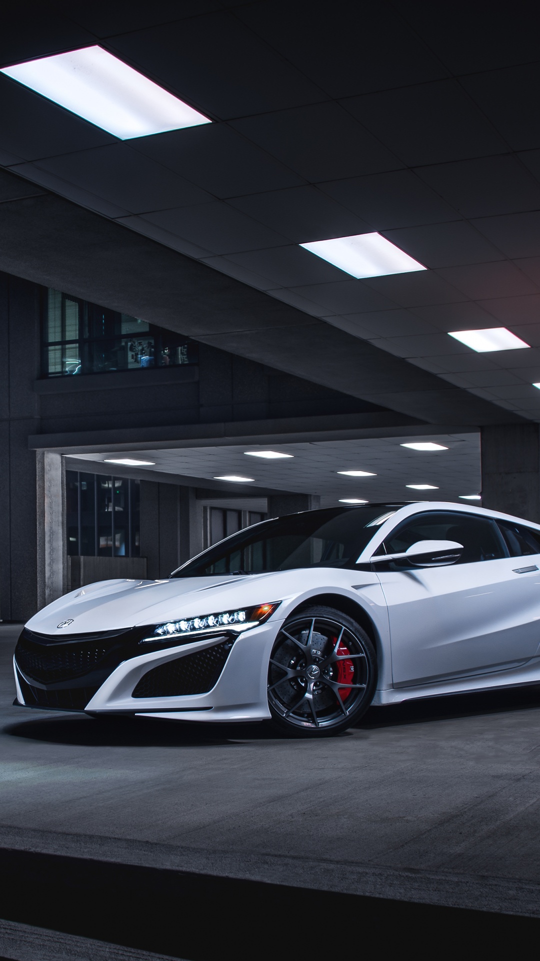 White Porsche 911 Parked in a Parking Lot. Wallpaper in 1080x1920 Resolution