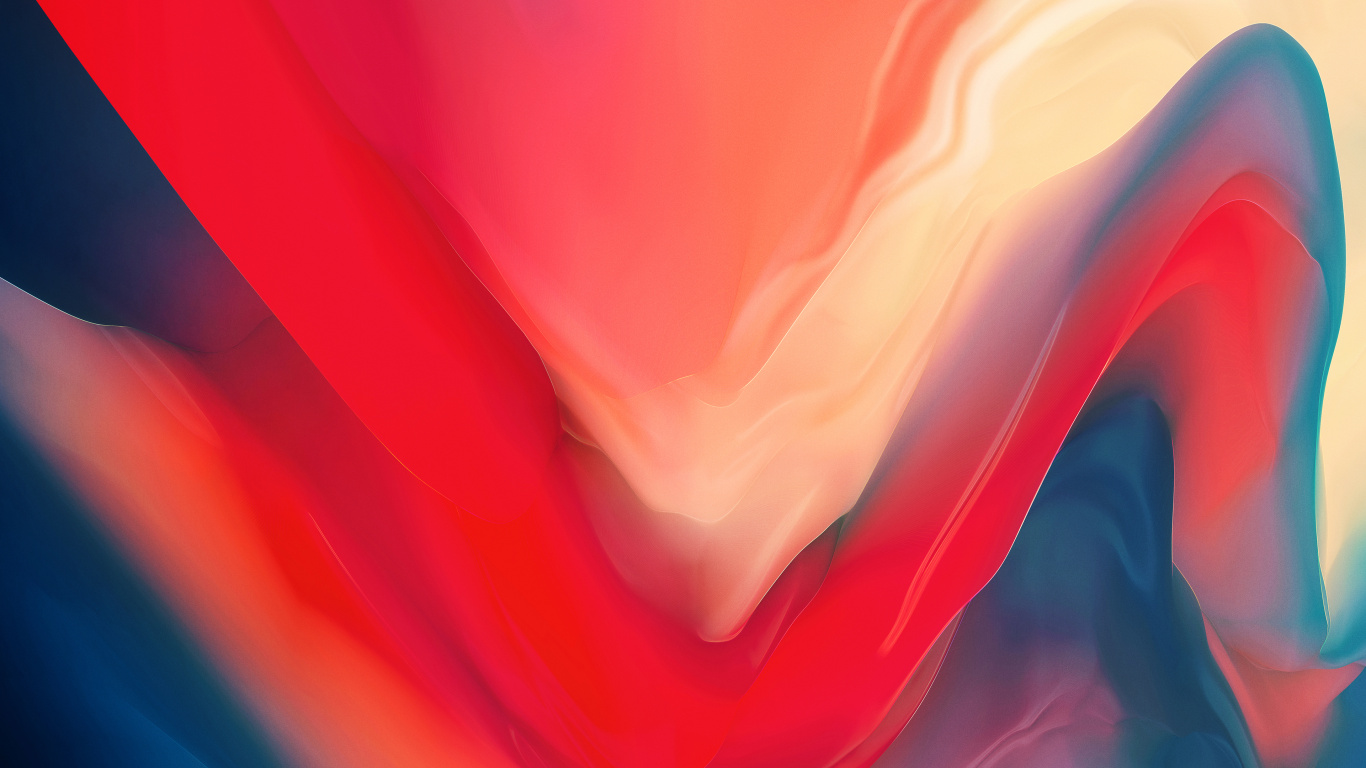 Peinture Abstraite Rouge et Blanche. Wallpaper in 1366x768 Resolution