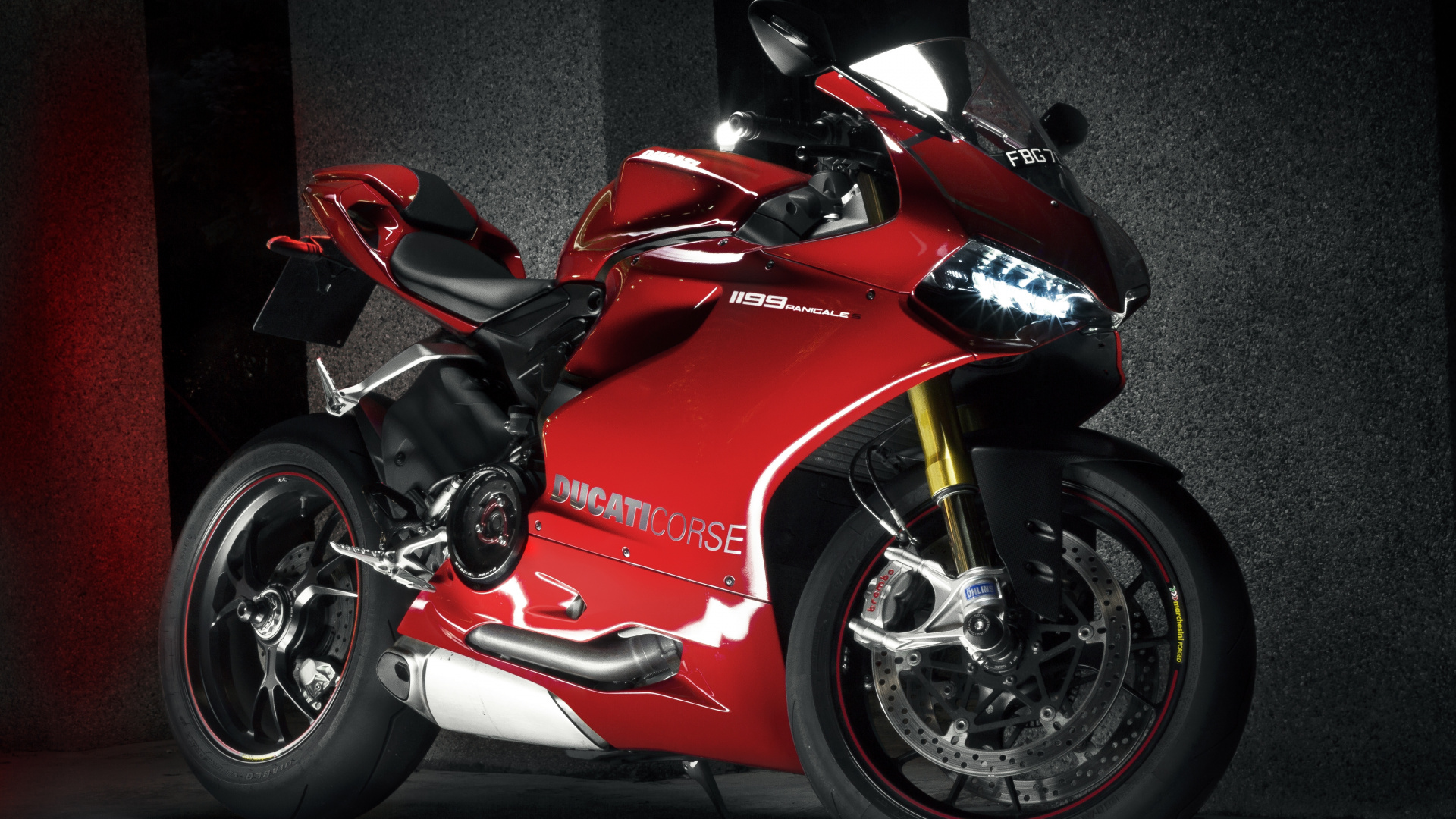 Red and Black Sports Bike. Wallpaper in 1920x1080 Resolution