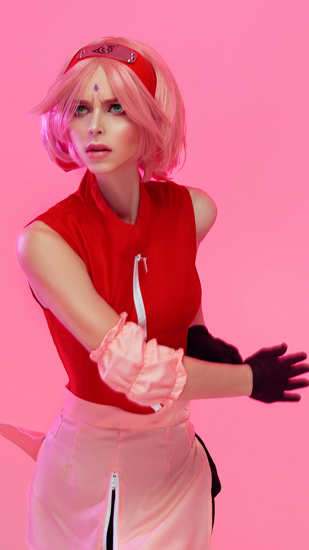 Sakura Haruno, Naruto, Anime, Cosplay, Pink. Wallpaper in 1080x1920 Resolution