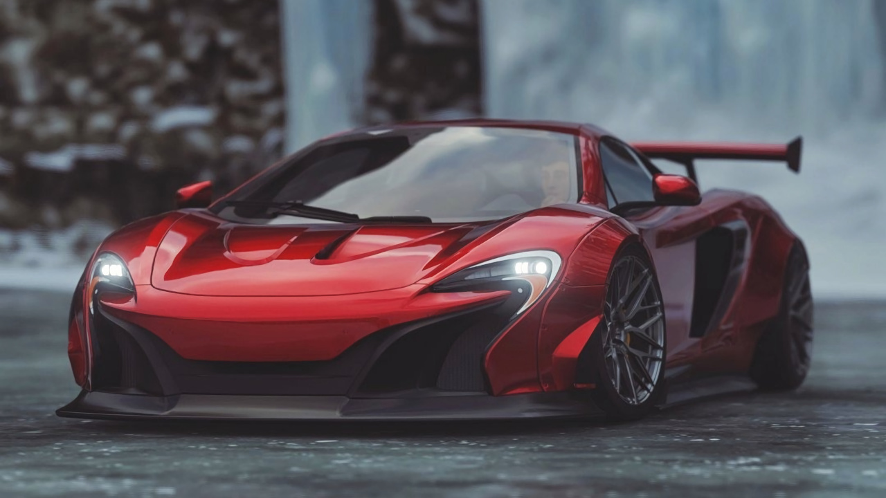 Voiture de Sport Ferrari Rouge Sur Route. Wallpaper in 1280x720 Resolution