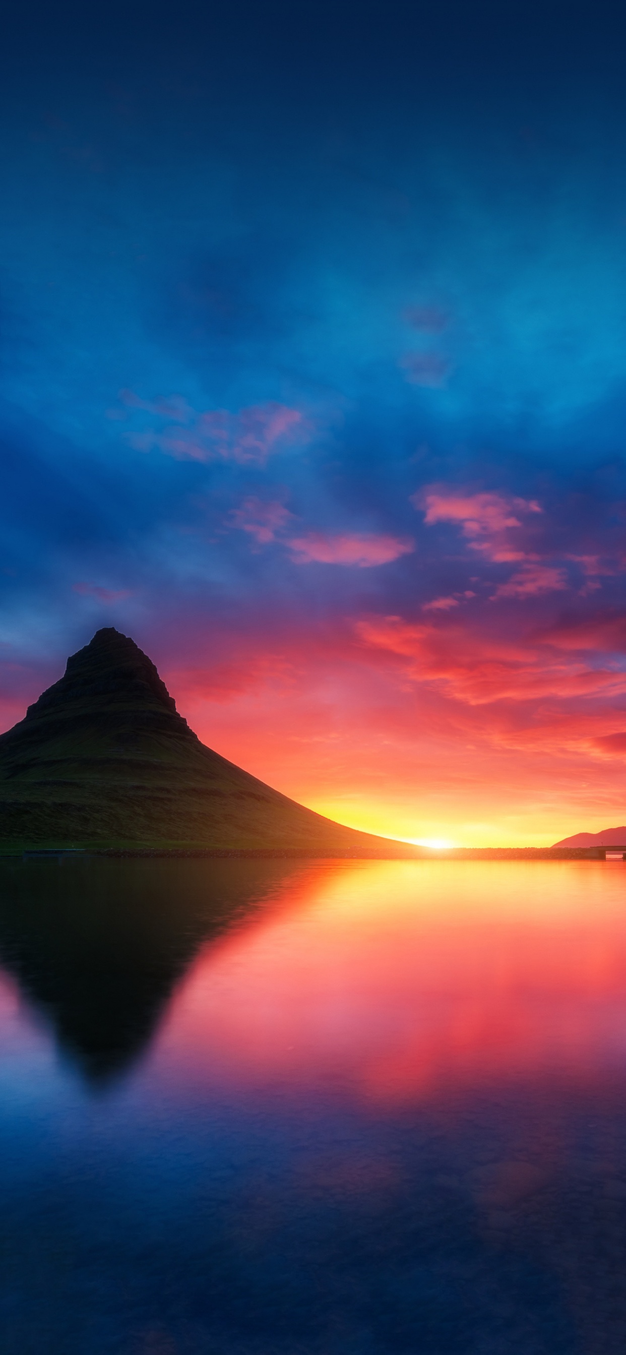 Ambiente, Montaña, Agua, Paisaje Natural, Afterglow. Wallpaper in 1242x2688 Resolution