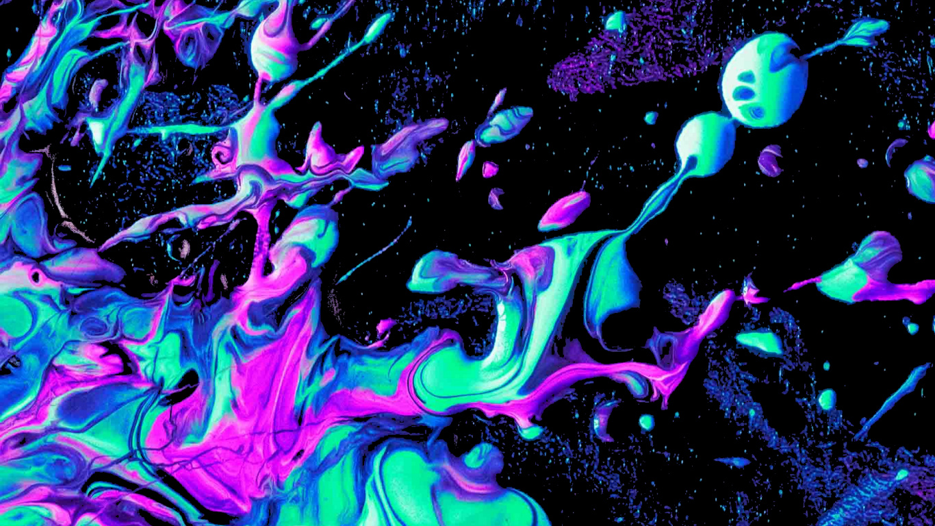 Arte Fractal, Azul, Morado, Arte, Aqua. Wallpaper in 1366x768 Resolution