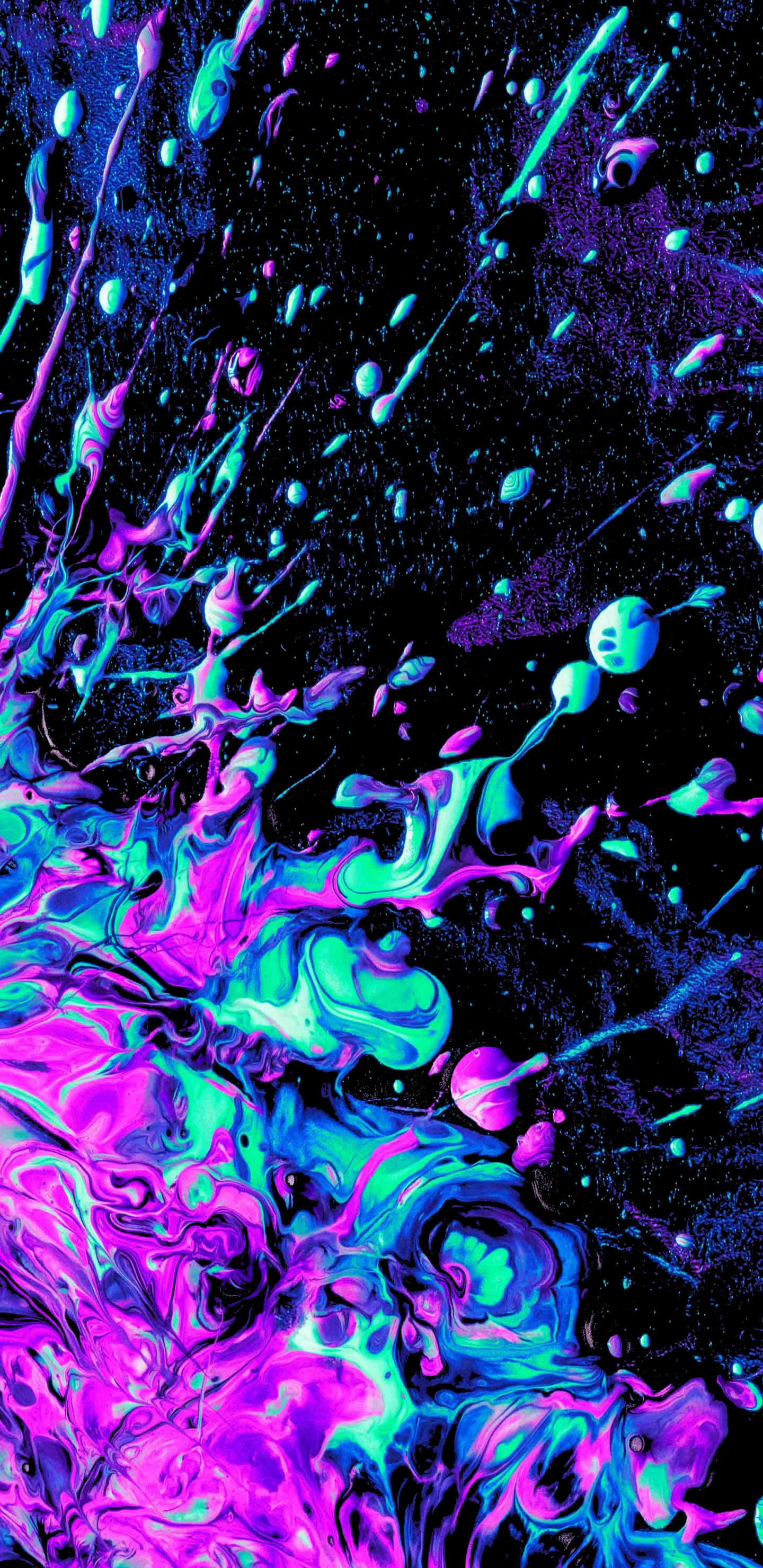 Fraktale Kunst, Blau, Purpur, Kunst, Aqua. Wallpaper in 1440x2960 Resolution