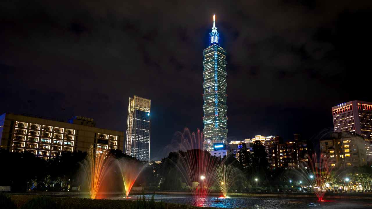 台北, 台北101, 里程碑, 城市, 城市景观 壁纸 1280x720 允许