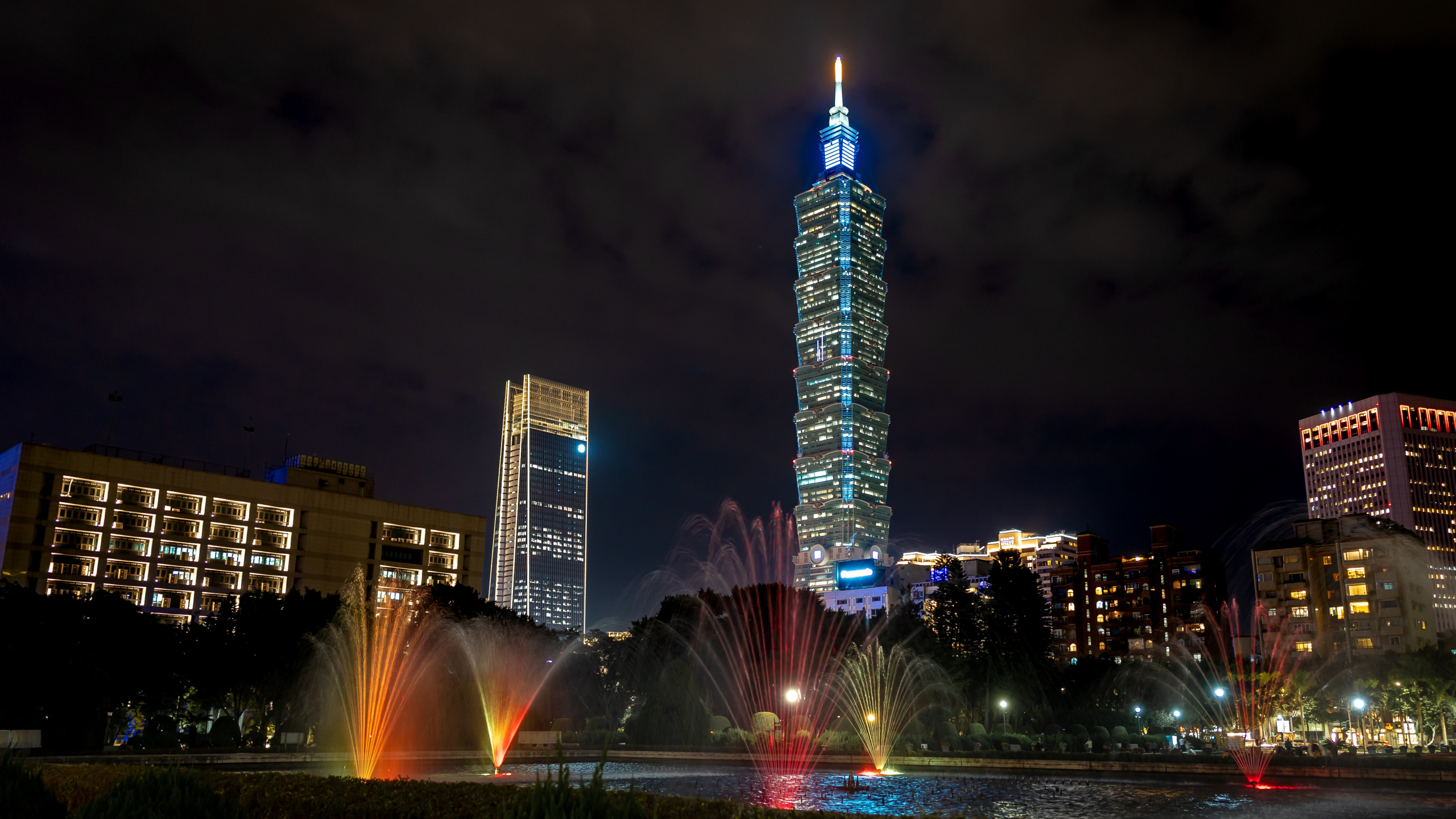 台北, 台北101, 里程碑, 城市, 城市景观 壁纸 2560x1440 允许