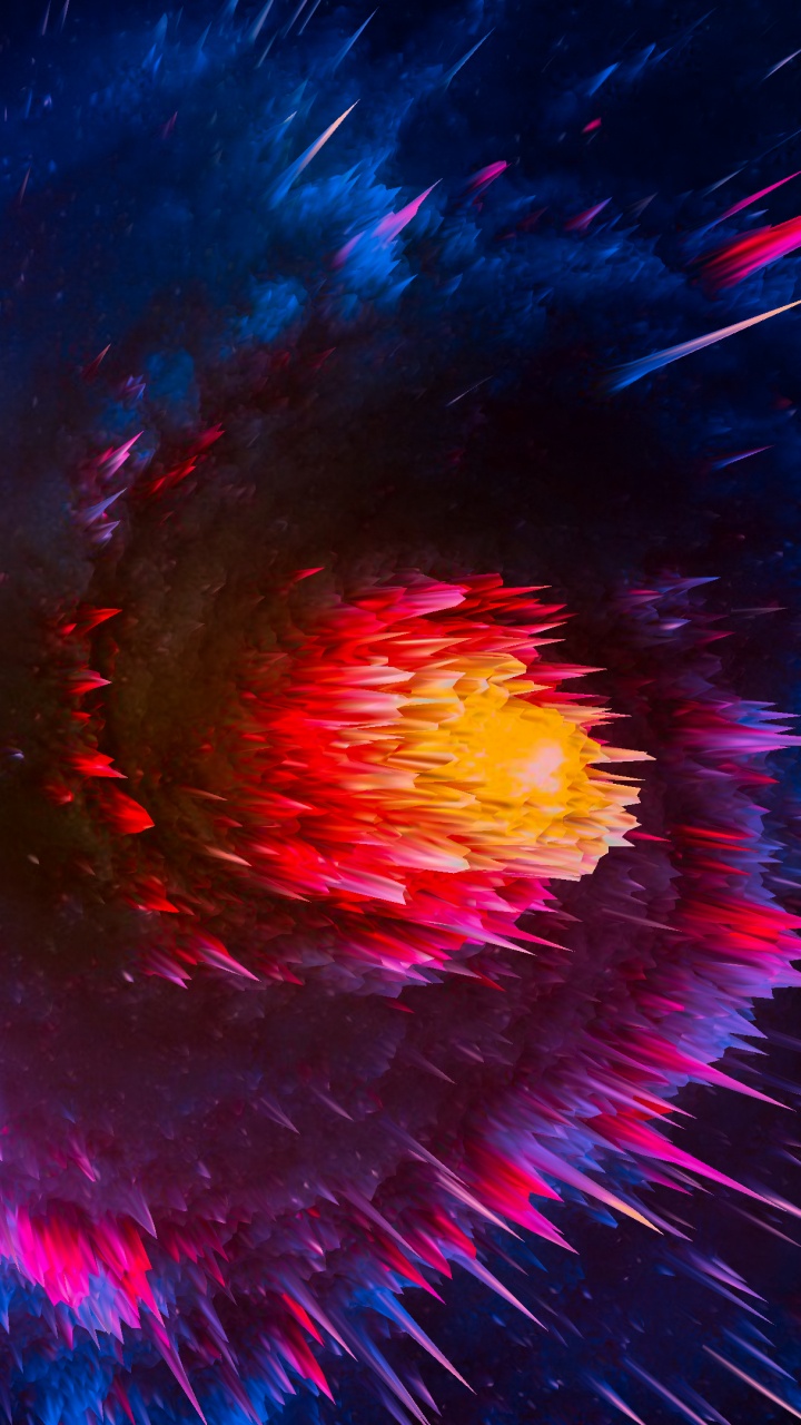 抽象艺术, 光, 红色的, 紫色的, 空间 壁纸 720x1280 允许