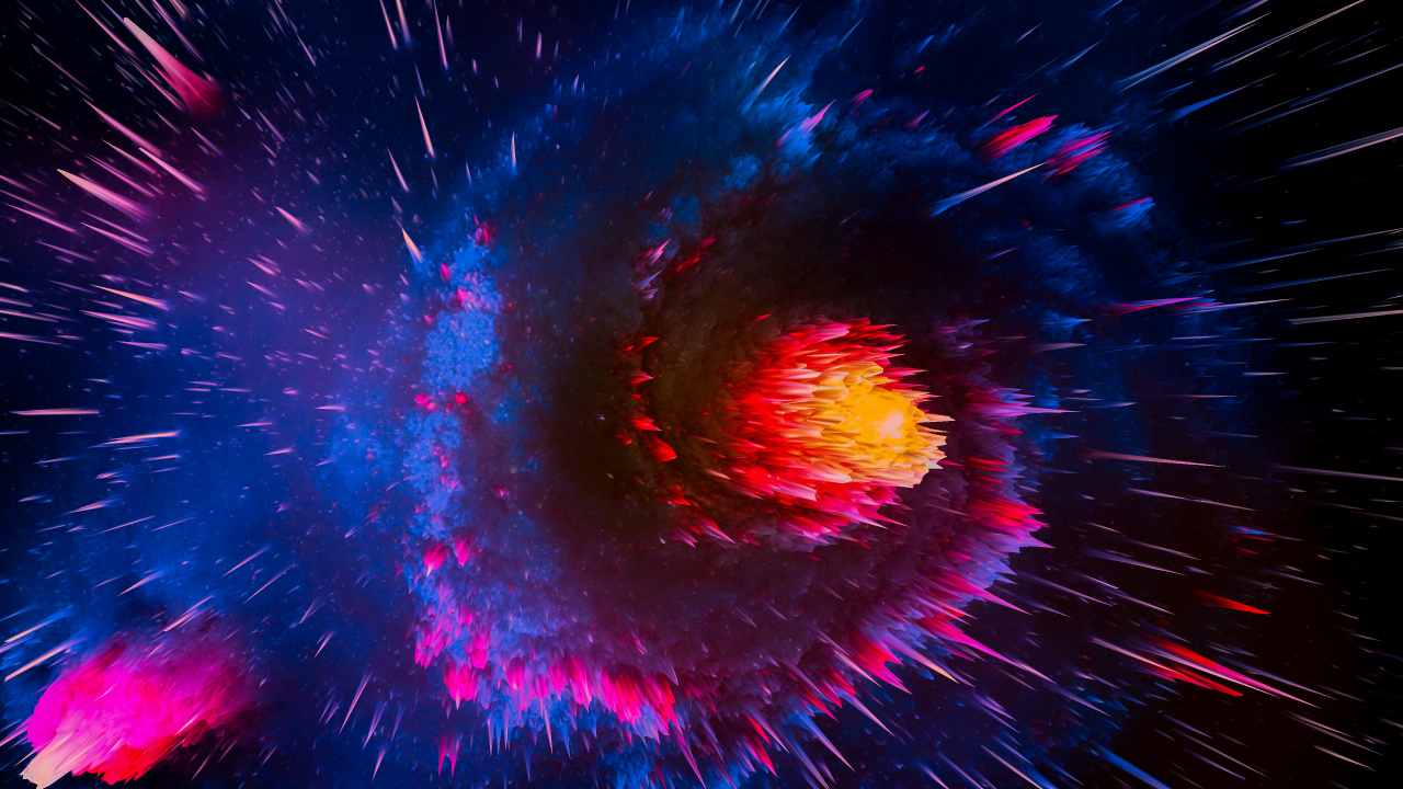 Blue and Pink Galaxy Illustration. Wallpaper in 1280x720 Resolution