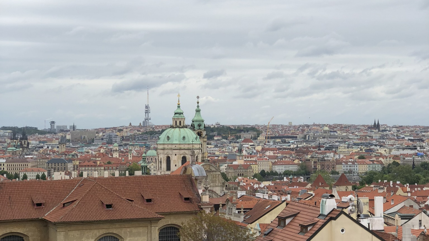 Praha, Gewässer, Natur, Vegetation, Architektur. Wallpaper in 1366x768 Resolution