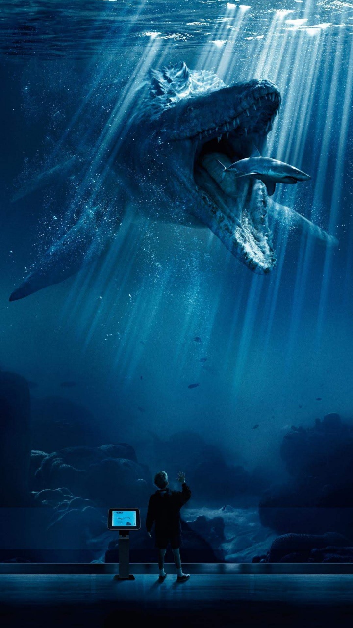 Dinosaur, Jurassic Park, Water, Blue, World. Wallpaper in 720x1280 Resolution