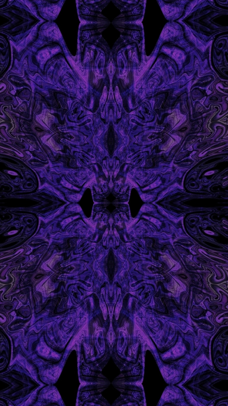 Textil Floral Morado y Negro. Wallpaper in 750x1334 Resolution