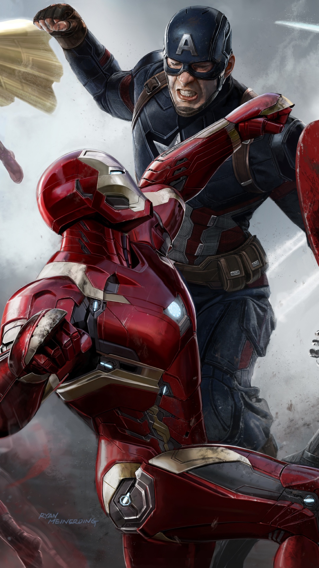 Captain AmericaCivil War Both Team Fight HD Wallpaper
