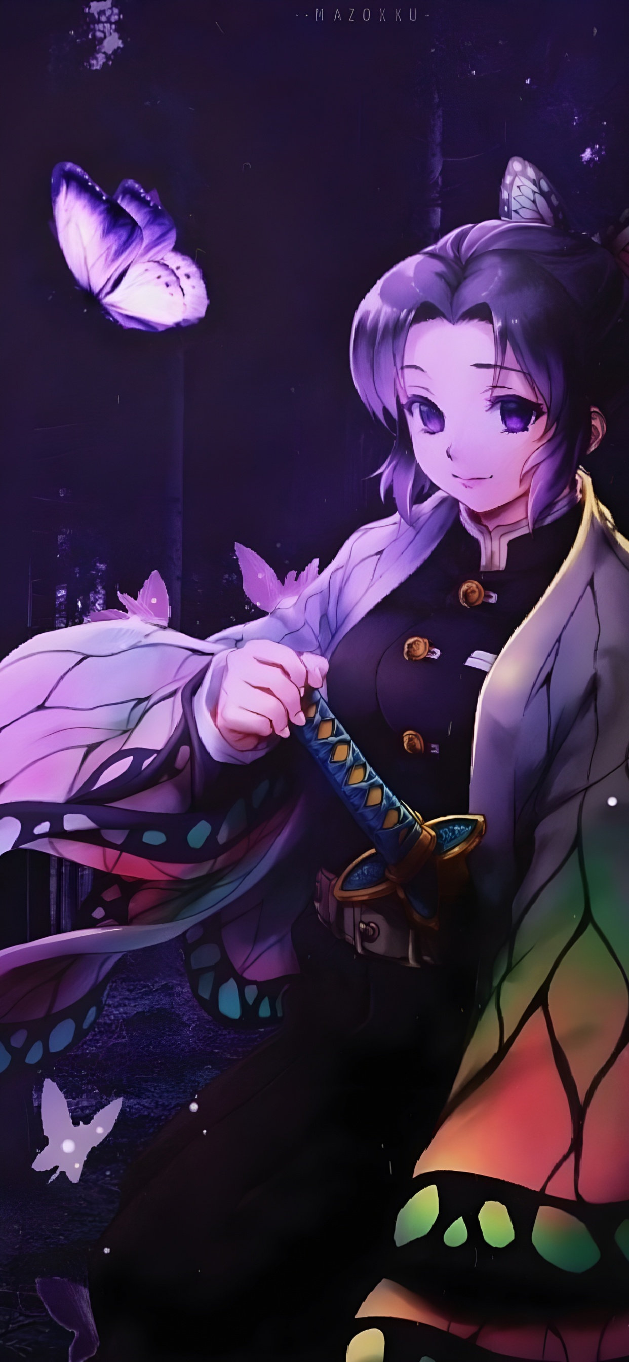 Aesthetic Anime Demon Slayer, Tanjiro Kamado, Nezuko Kamado, Demon Slayer Kimetsu no Yaiba, Anime. Wallpaper in 1242x2688 Resolution