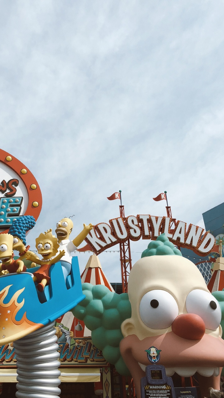 The Simpsons, Simpsons Ride, Tourist Attraction, Walt Disney World Resort, Tourism. Wallpaper in 720x1280 Resolution