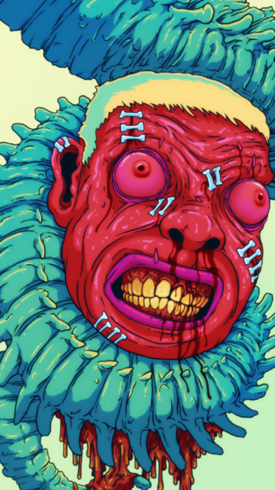 Illustration, Visual Arts, Acrylic Paint, Art, Mouth. Wallpaper in 1080x1920 Resolution