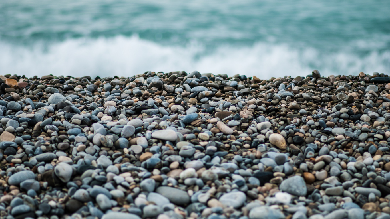 Water, Rock, Pebble, Earth, Colored. Wallpaper in 1366x768 Resolution