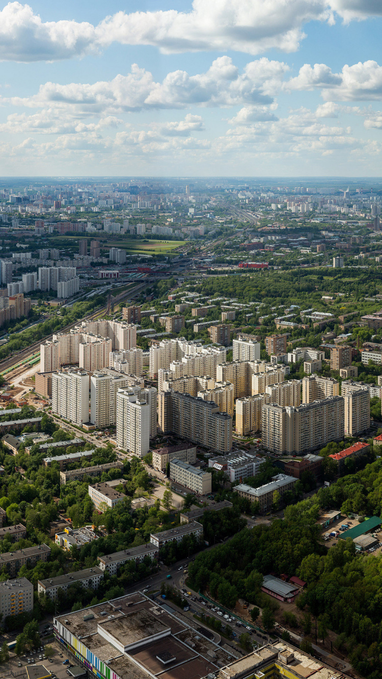 Vue Aérienne Des Bâtiments de la Ville Pendant la Journée. Wallpaper in 750x1334 Resolution