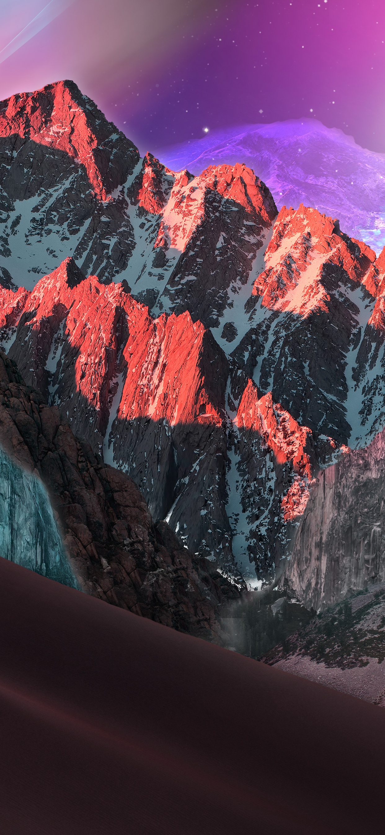 气氛, 光, 自然景观, 阳光, 多山的地貌 壁纸 1242x2688 允许