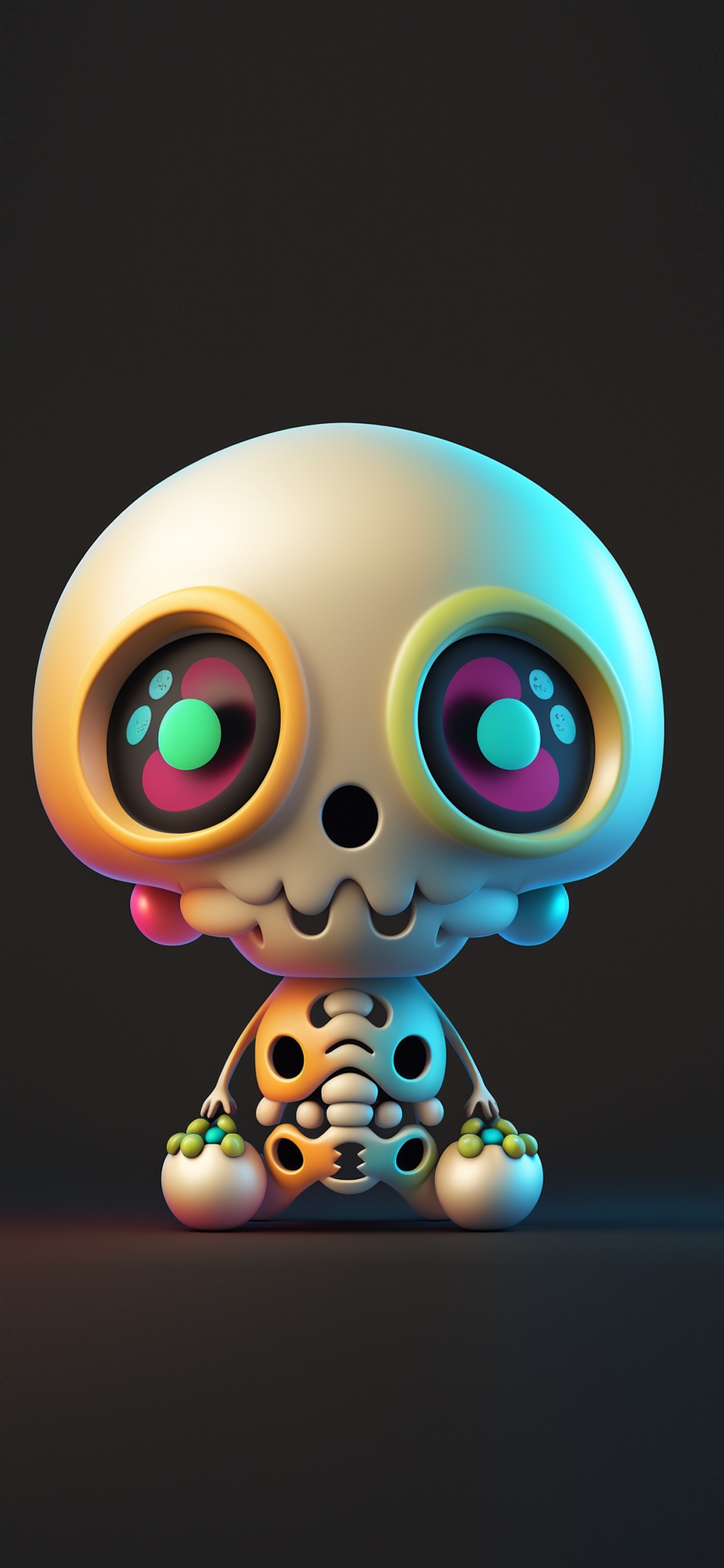 Action Figure, Cartoon, Drawing, Illustration, Skull Art. Wallpaper in 1125x2436 Resolution