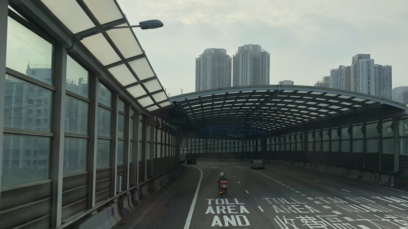 Hong Kong, Road, Road Surface, Infrastructure, Architecture. Wallpaper in 1366x768 Resolution
