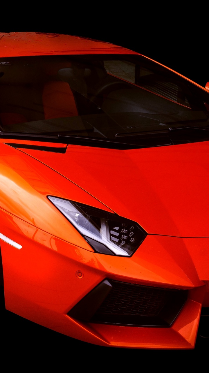 Ferrari 458 Italia Rouge Sur Fond Noir. Wallpaper in 720x1280 Resolution