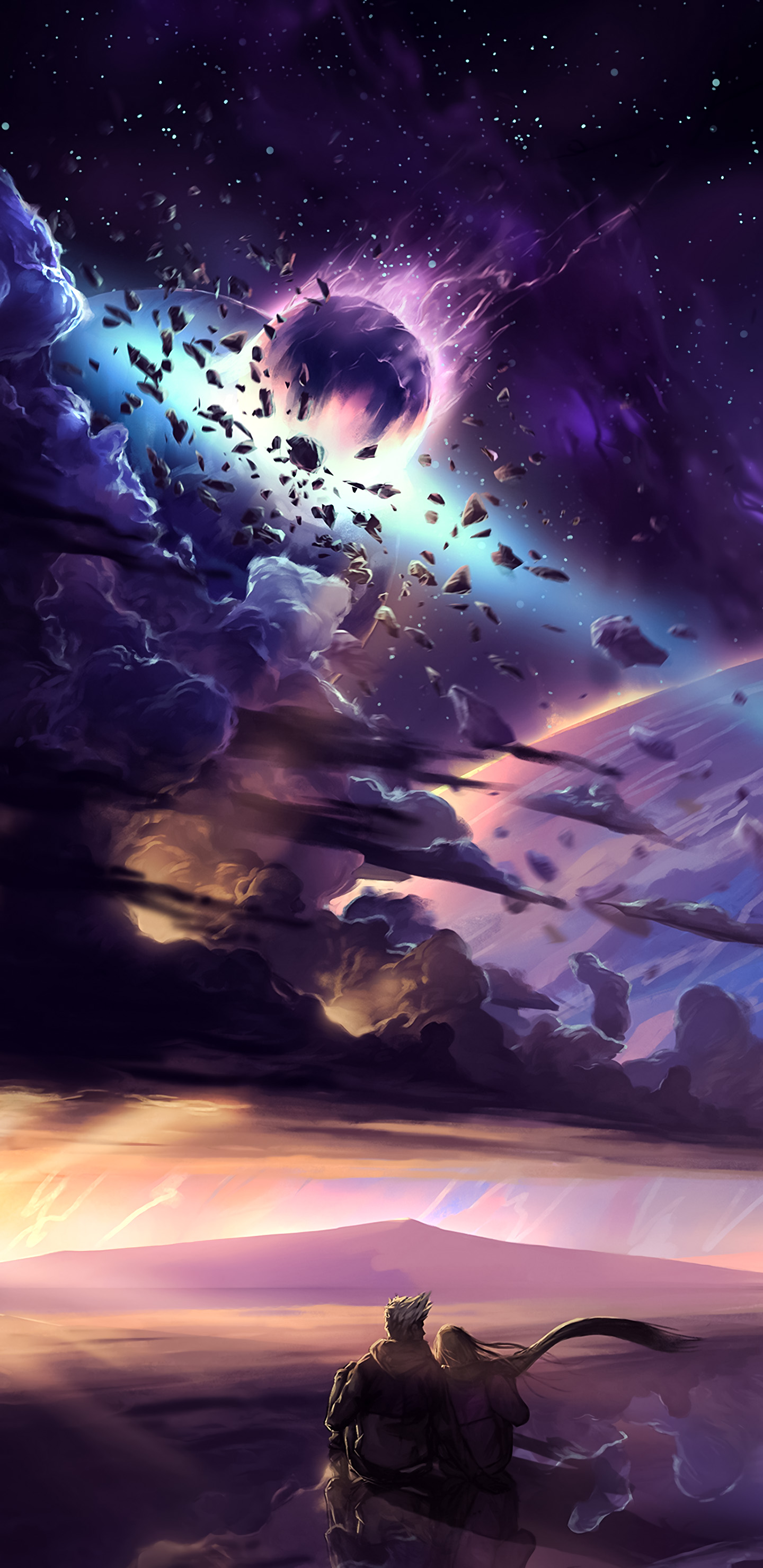 Buena, Ambiente, Morado, Luz, Entorno Natural. Wallpaper in 1440x2960 Resolution