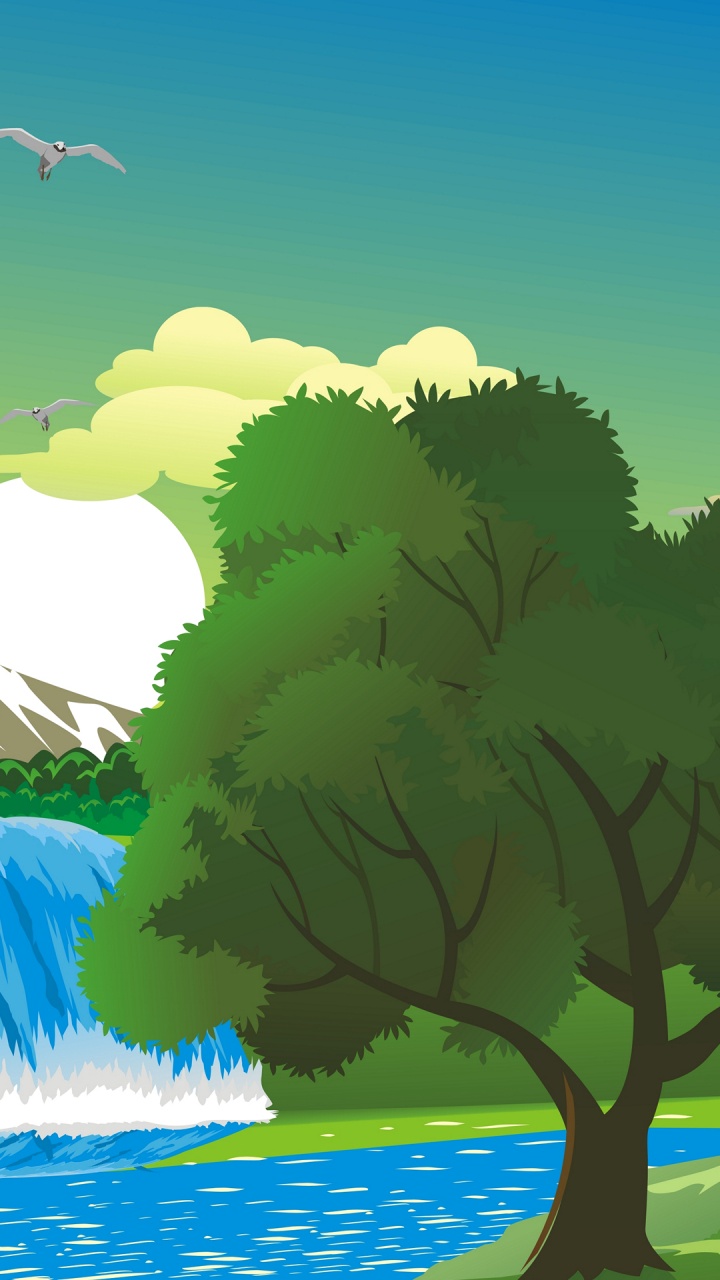 Illustration, Illustrator, Ökoregion, Licht, Blau. Wallpaper in 720x1280 Resolution