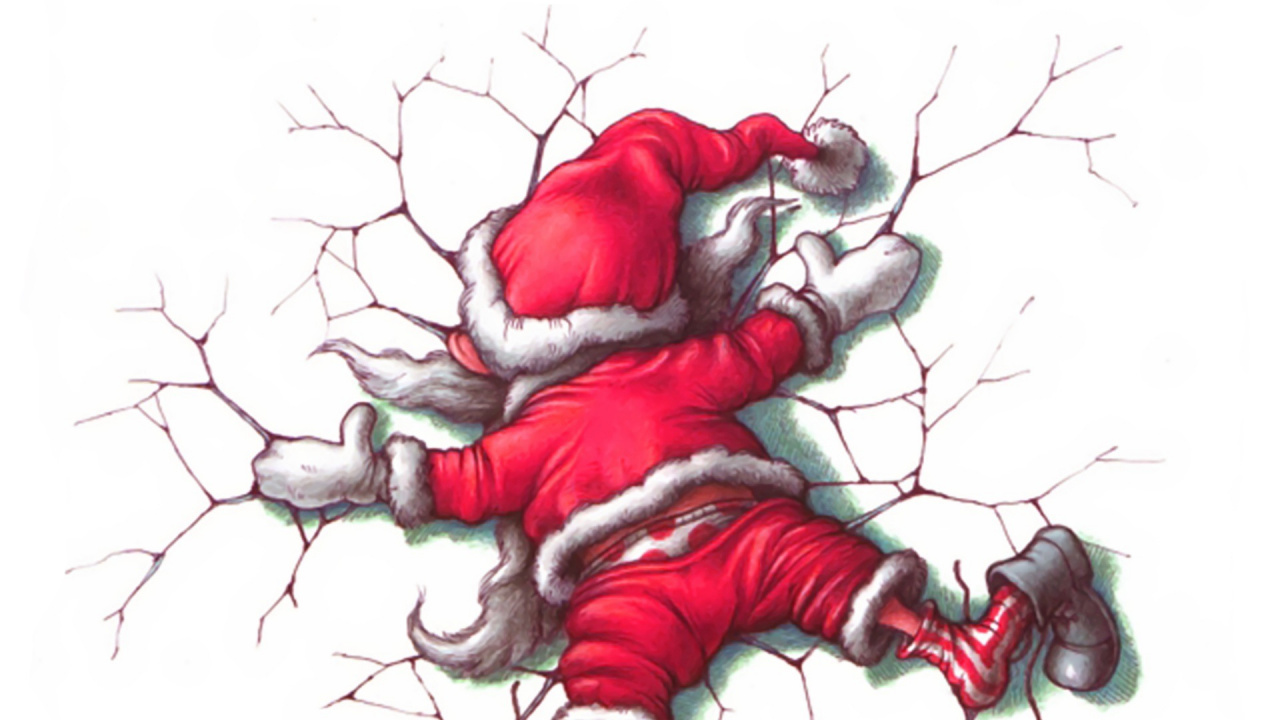 Weihnachten, Weihnachtsmann, Illustration, Musik, Fiktiver Charakter. Wallpaper in 1280x720 Resolution