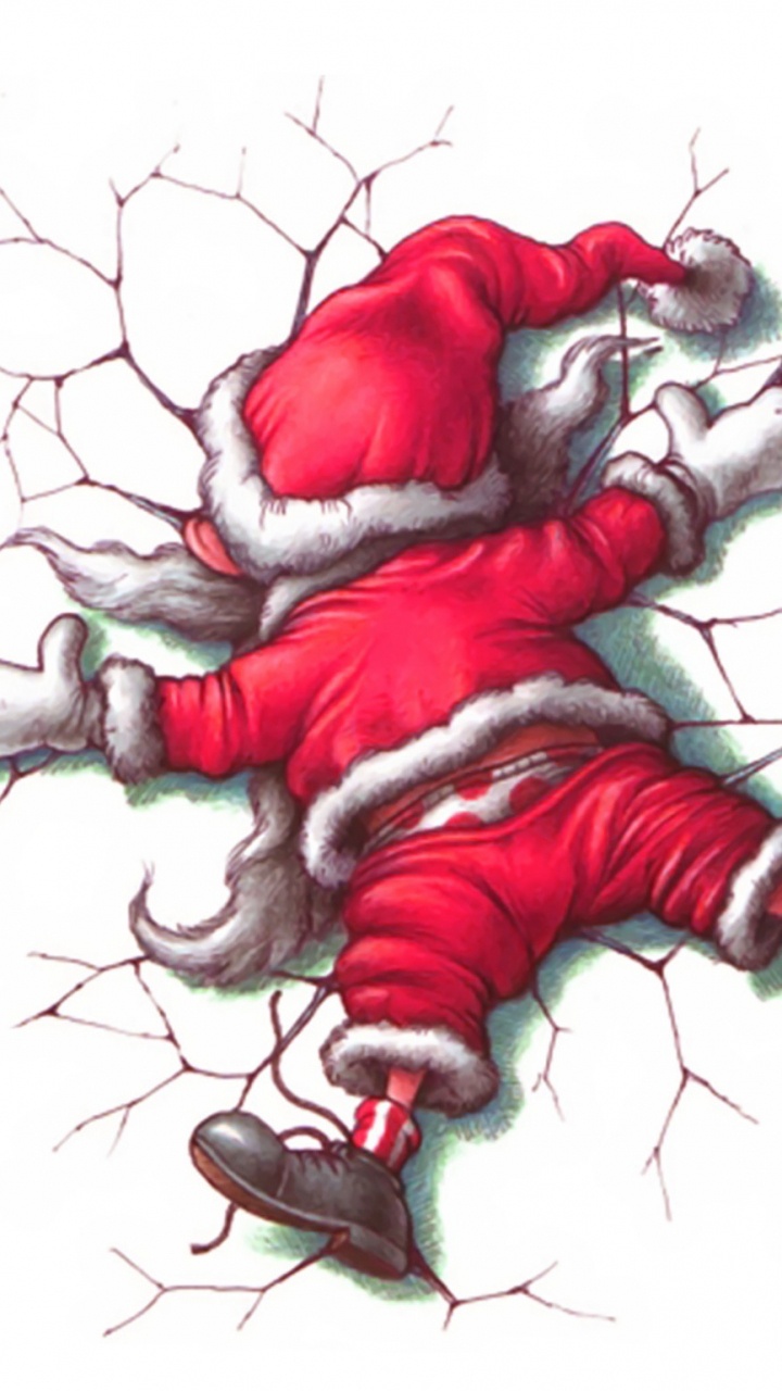 Christmas Day, Santa Claus, Illustration, Music, Fictional Character. Wallpaper in 720x1280 Resolution