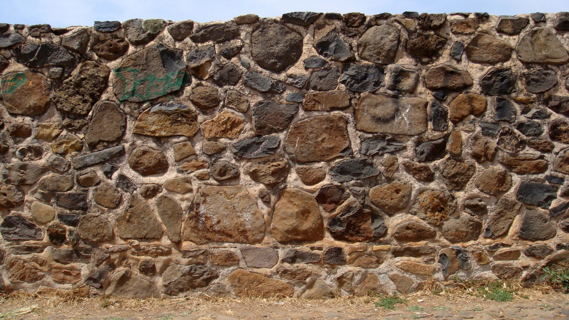 Mur de Pierre Marron et Gris. Wallpaper in 1920x1080 Resolution