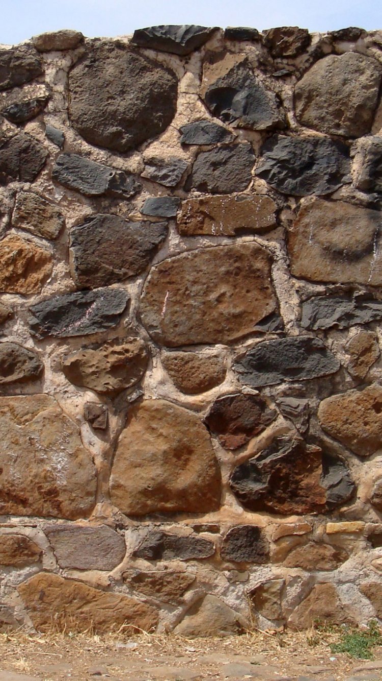 Brown and Gray Stone Wall. Wallpaper in 750x1334 Resolution