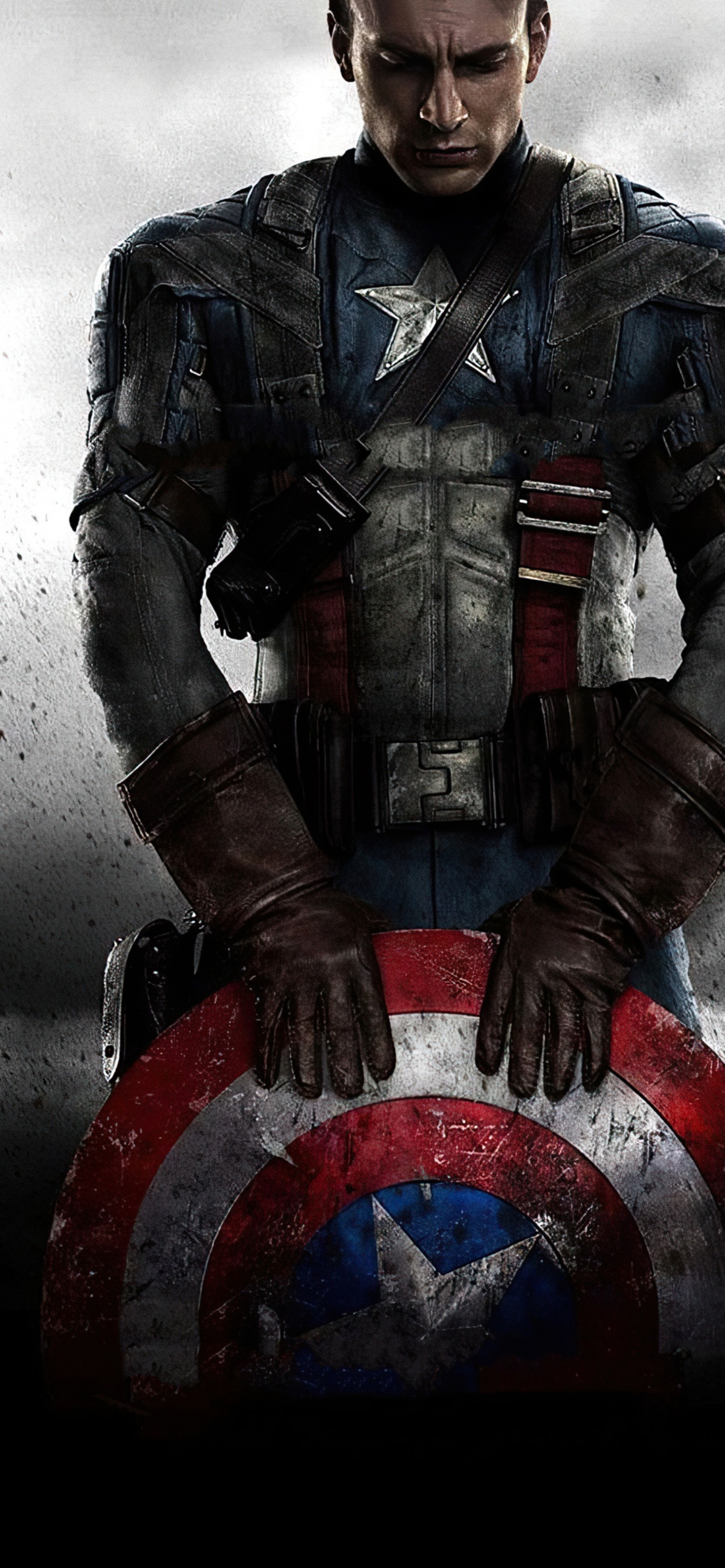 Captain America, Superhero, Marvel Comics, Sleeve, Gesture. Wallpaper in 1242x2688 Resolution