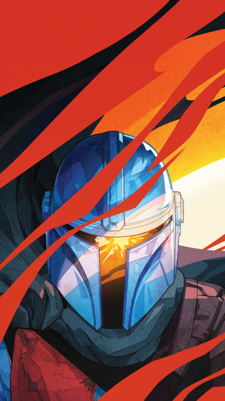 Star Wars, Mandalorianer, Farbe, Kunst, Kunstfarbe. Wallpaper in 750x1334 Resolution