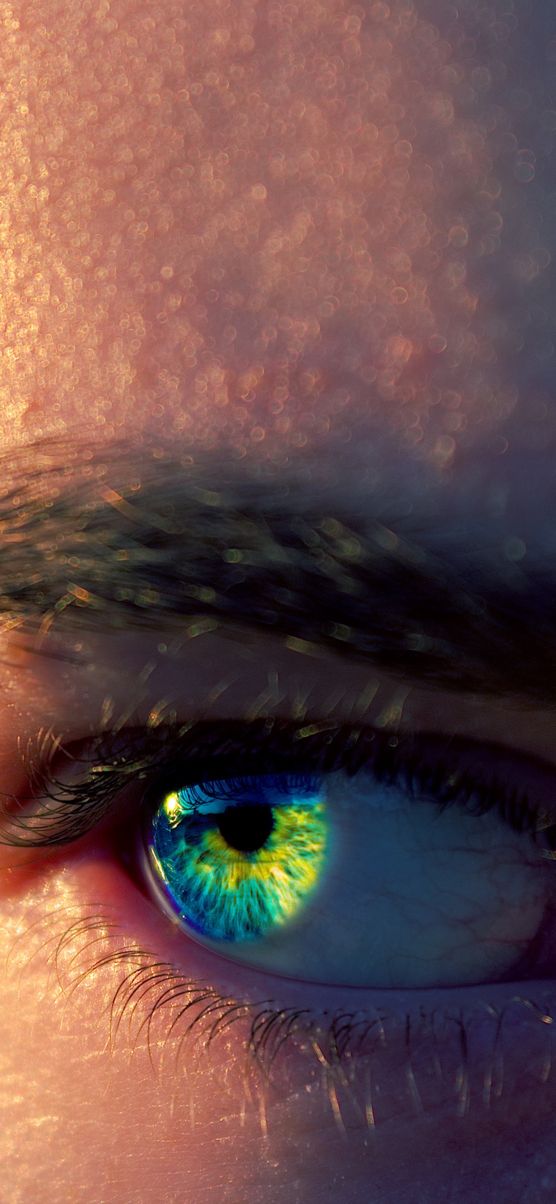 Personenauge in Nahaufnahme. Wallpaper in 1125x2436 Resolution