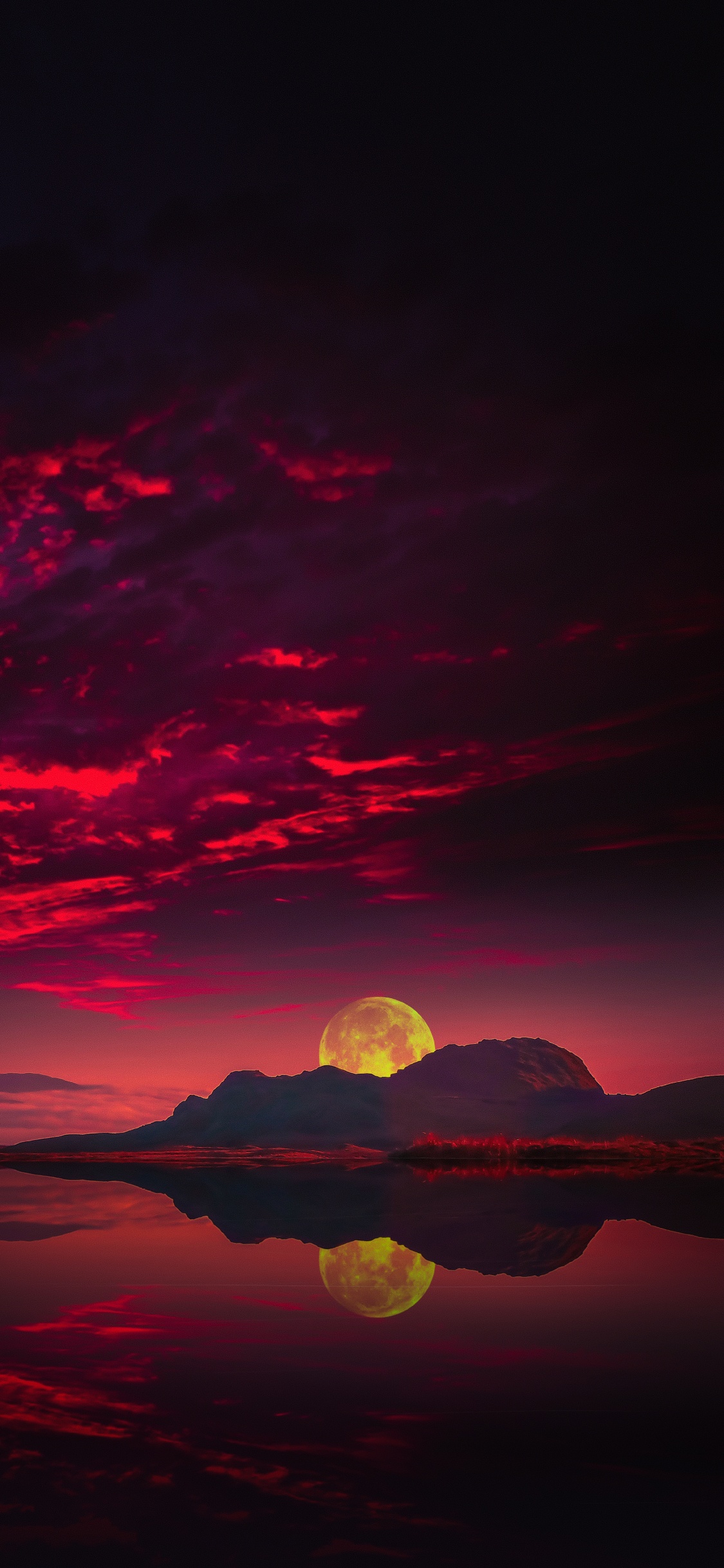 Apple, Eau, Atmosphère, Afterglow, Orange. Wallpaper in 1125x2436 Resolution