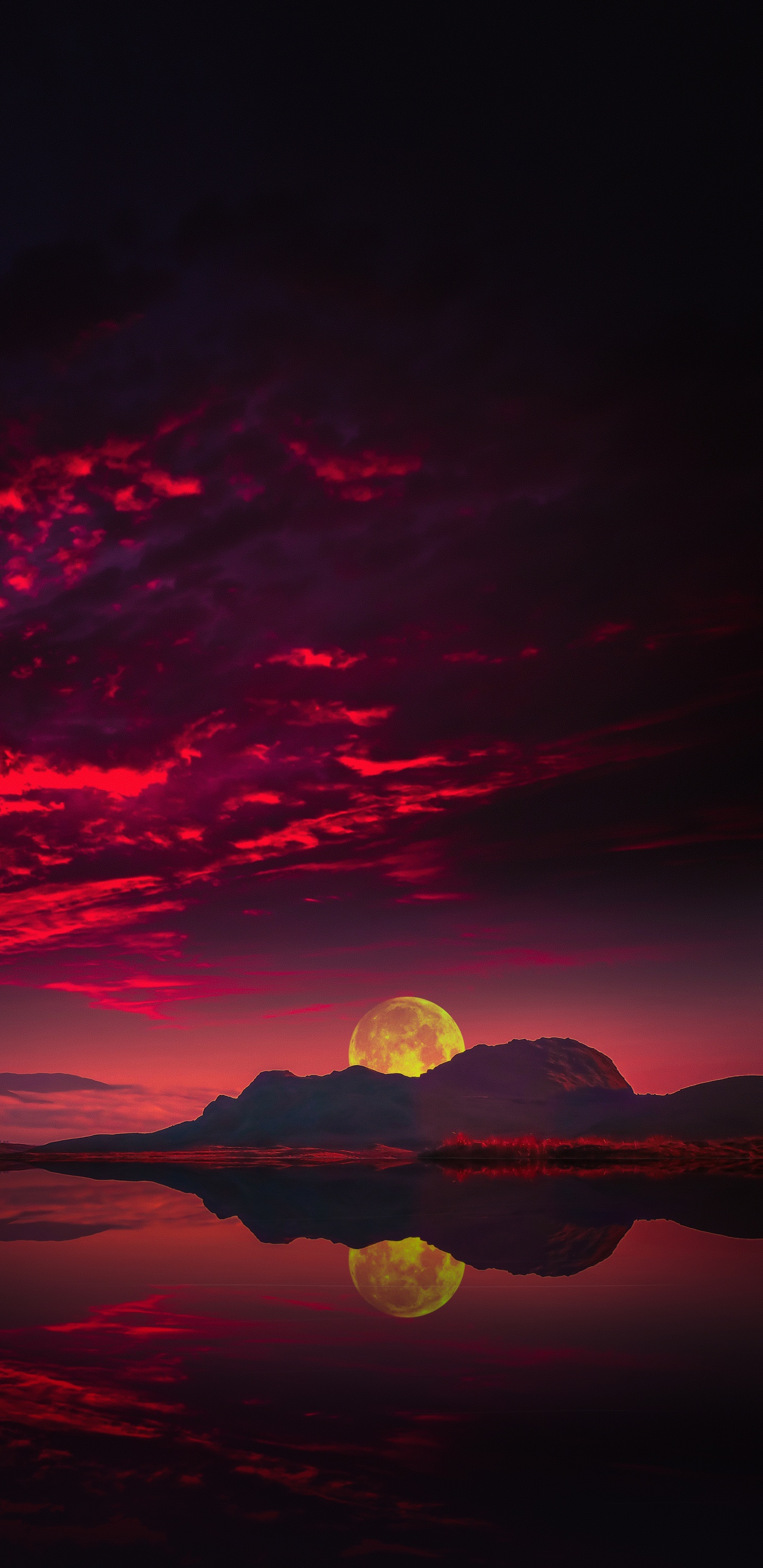 Apple, Eau, Atmosphère, Afterglow, Orange. Wallpaper in 1440x2960 Resolution