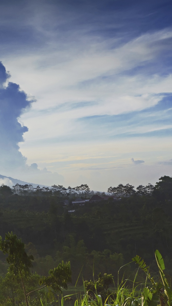 Green Trees Near Mountain Under White Clouds During Daytime. Wallpaper in 720x1280 Resolution