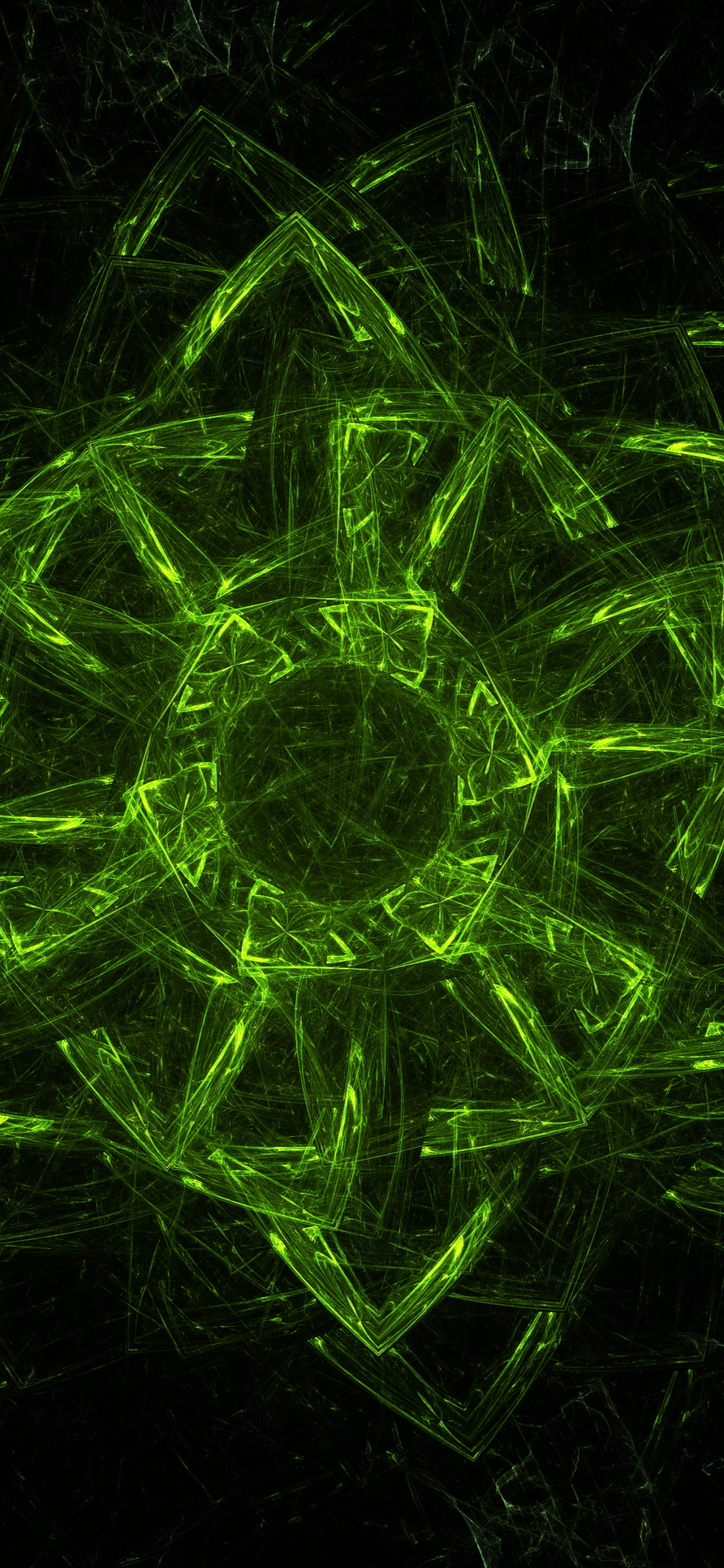 Gelbes Und Grünes Licht Digitales Hintergrundbild. Wallpaper in 1125x2436 Resolution